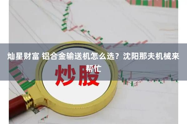 灿星财富 铝合金输送机怎么选？沈阳那夫机械来帮忙