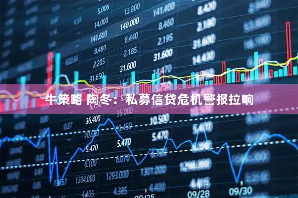 牛策略 陶冬：私募信贷危机警报拉响